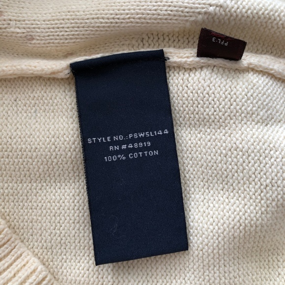 Phat Farm Sweater Pullover Argyle Off-White Ivory - Picture 4 of 6